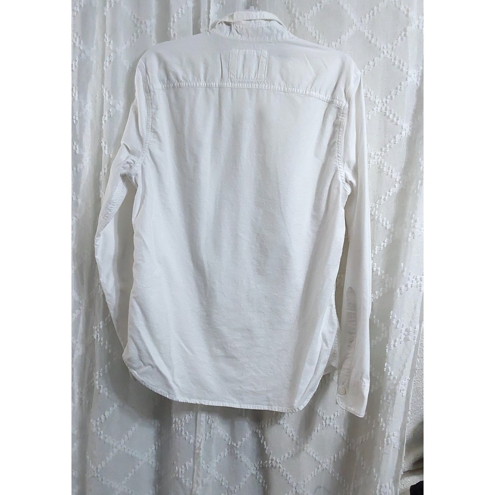 Hollister Mens Muscle Fit Epic Flex Stretch Button Down Shirt White Large L - Picture 3 of 3